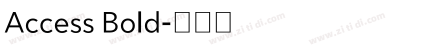 Access Bold字体转换